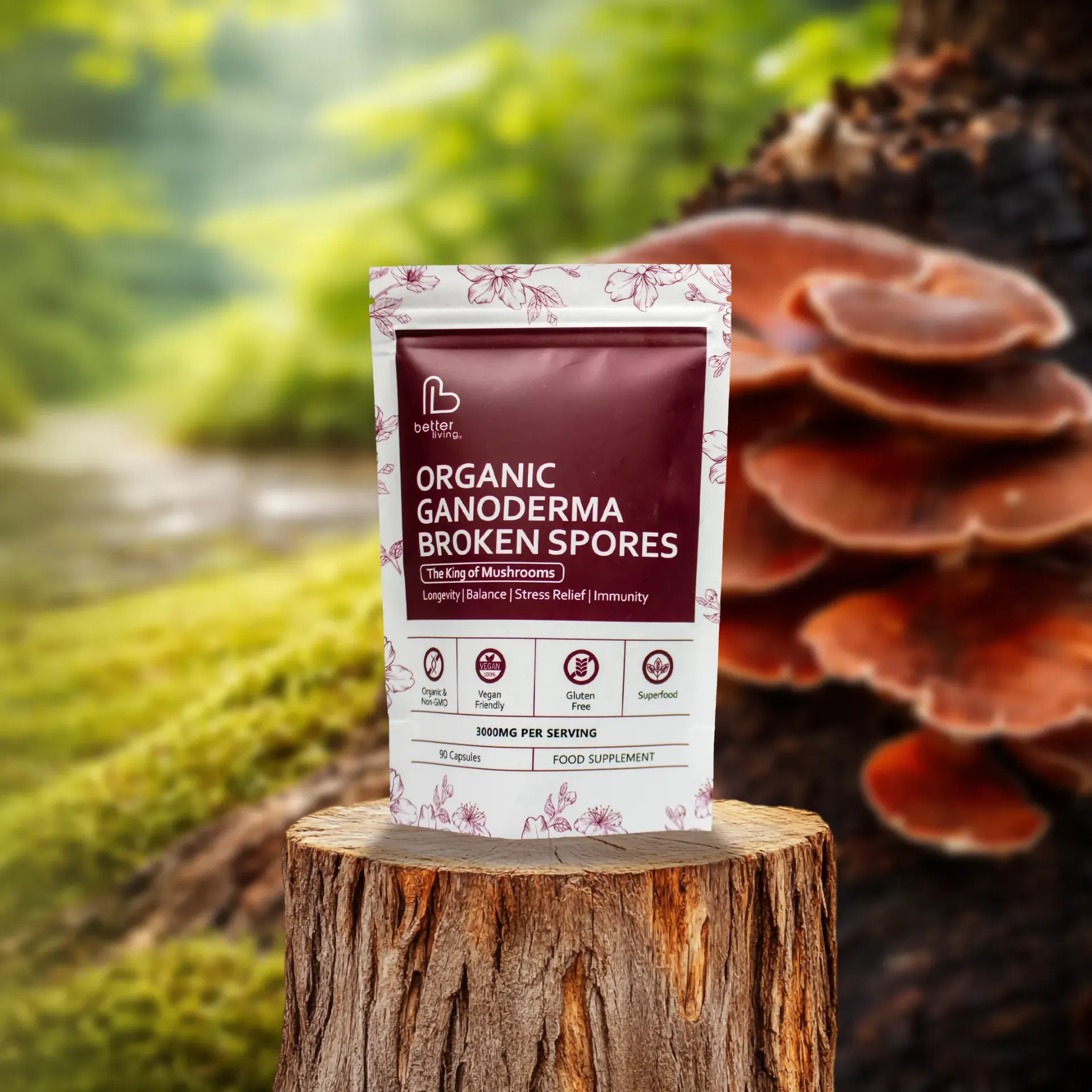 BL90 Ganoderma Broken Spores Capsules